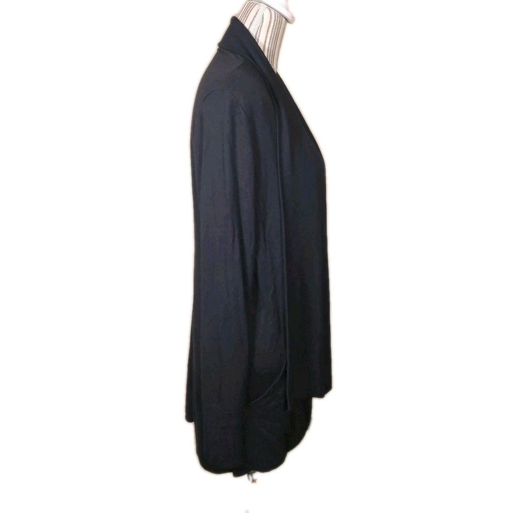 Athleta‎ Pranayama Wrap Women's Sz L Cardigan Thumbhole  Open Yoga Casual Black - Picture 4 of 10